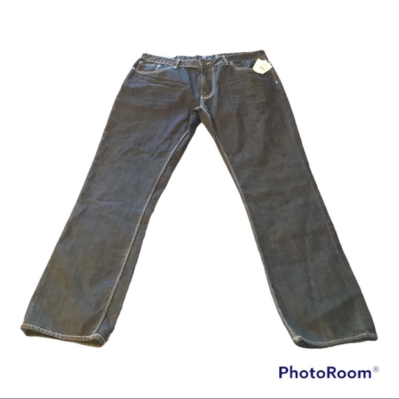 Men Union Sea//W 40R Slim Fit Blue Jeans - Picture 16 of 16